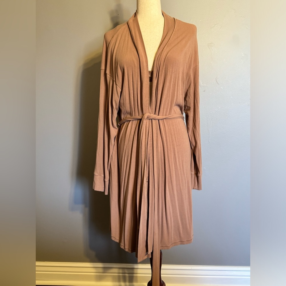 SKIMS soft lounge robe in color sienna- size XL